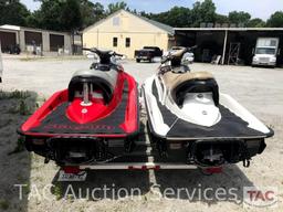 Two 2004 Sea-Doo/BRP GTX (4-Tec White/Gold and Wakeboard Edition Red/Silver)