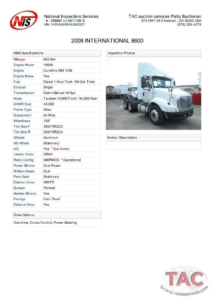 2008 International 8600