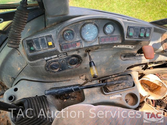 2001 New Holland 675E 4WD Loader Backhoe with 1995 Better Built 25 foot Pintle Hitch Tag A Long