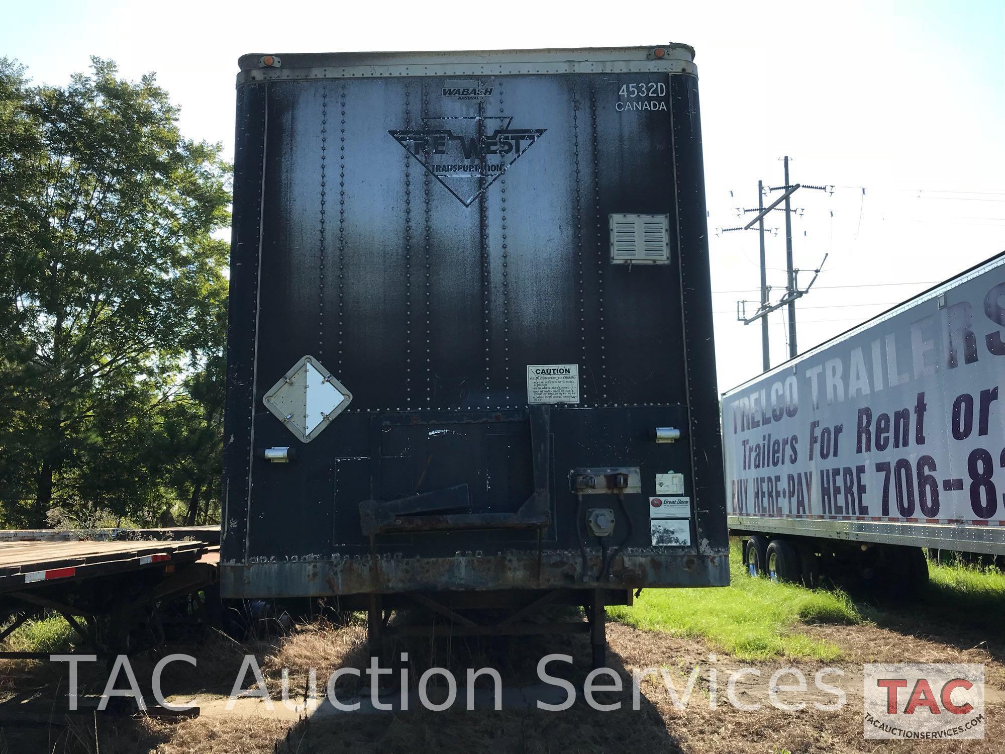 1996 Wabash 53 Foot Drop Deck Dry Van