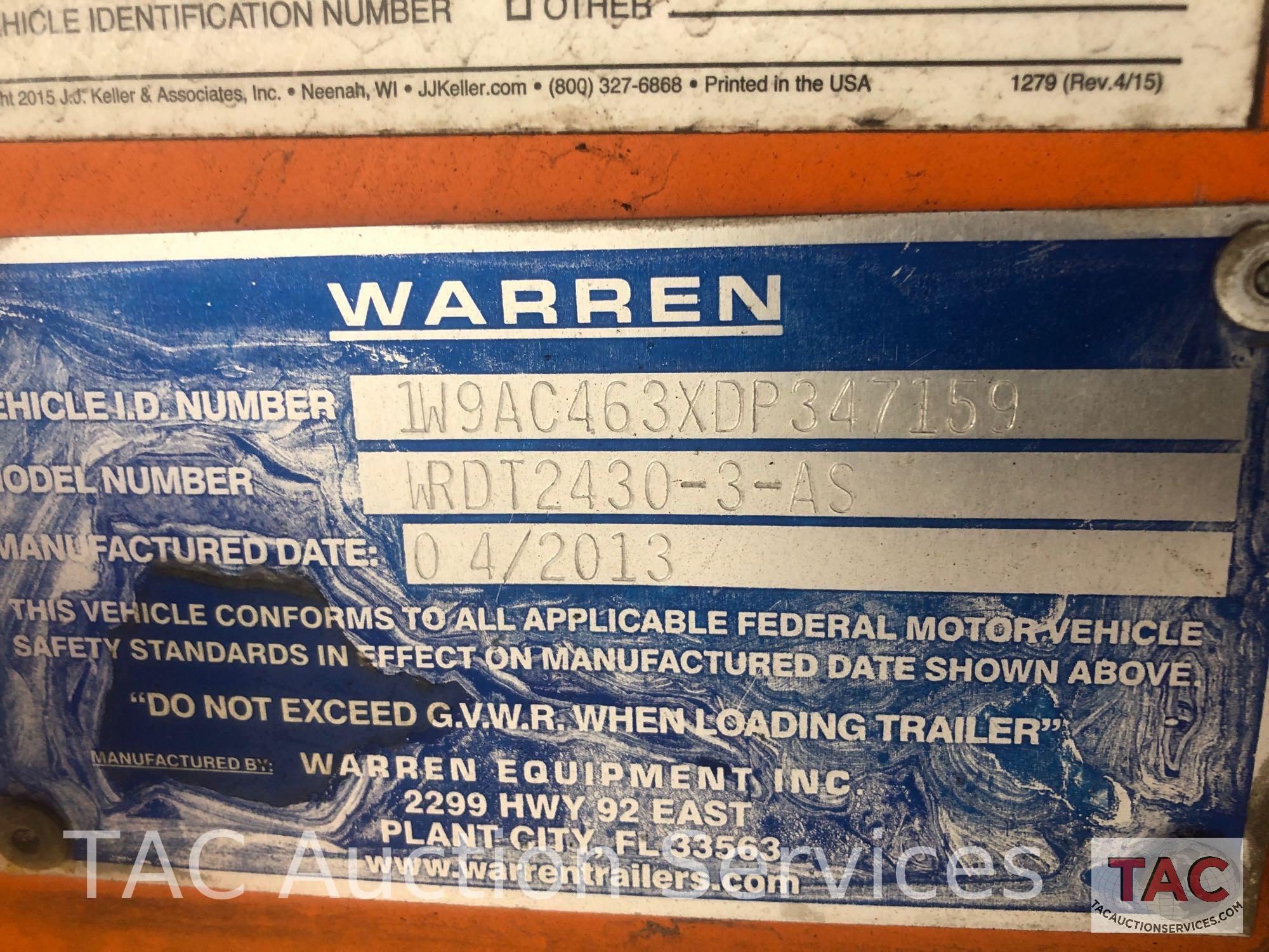 2013 Warren Dump Trailer