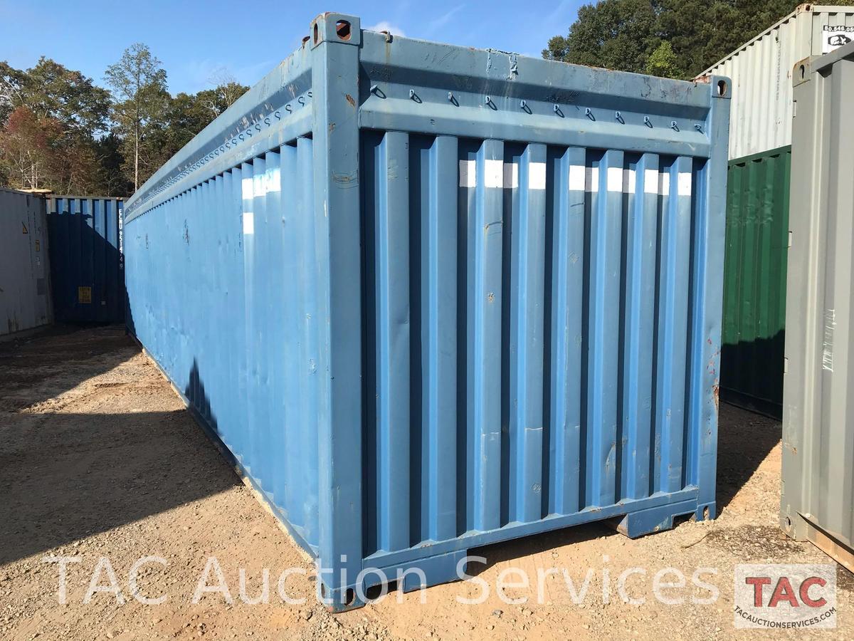 Open Top Intermodal Blue Cargo Shipping Container