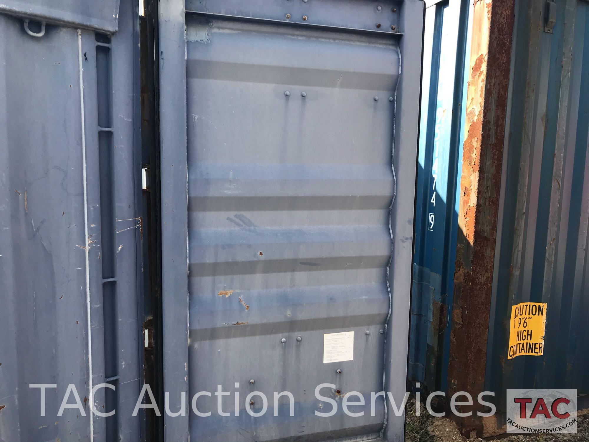 Open Top Intermodal Blue Cargo Shipping Container