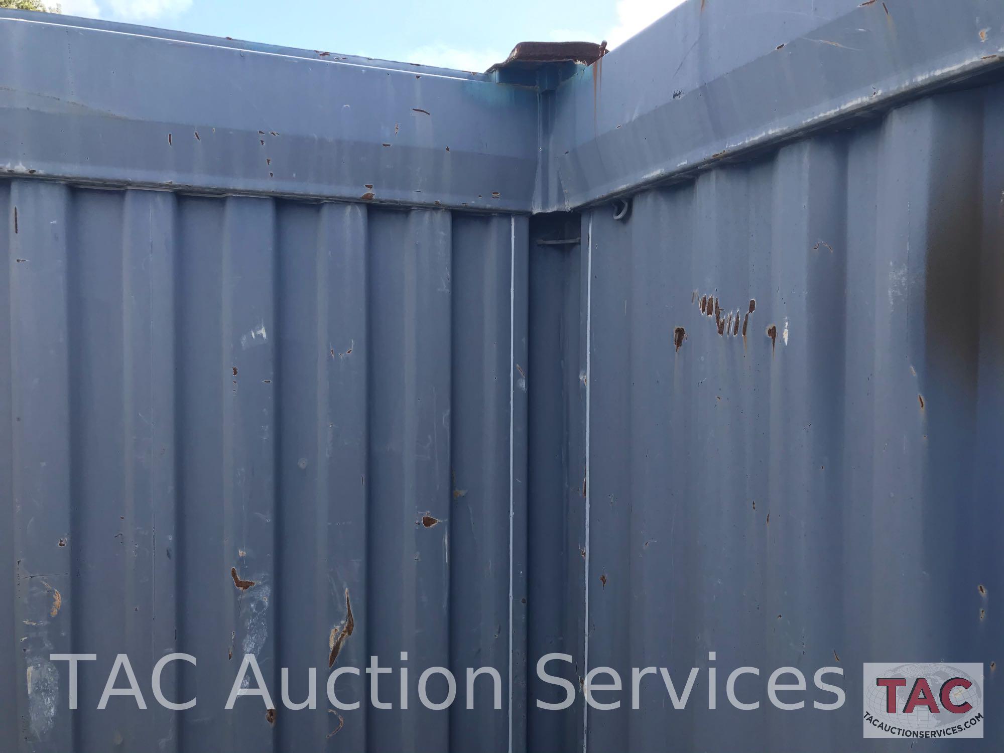 Open Top Intermodal Blue Cargo Shipping Container