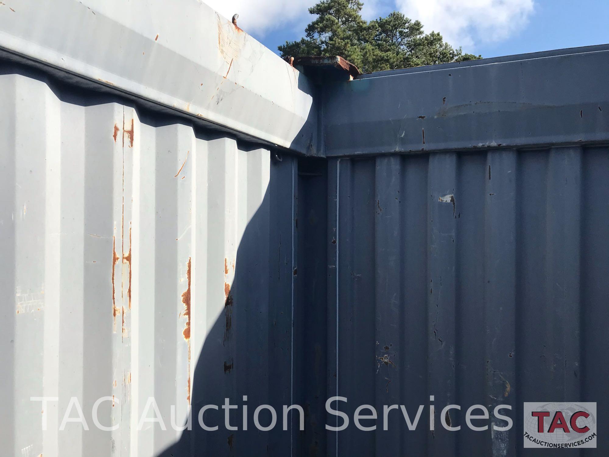 Open Top Intermodal Blue Cargo Shipping Container