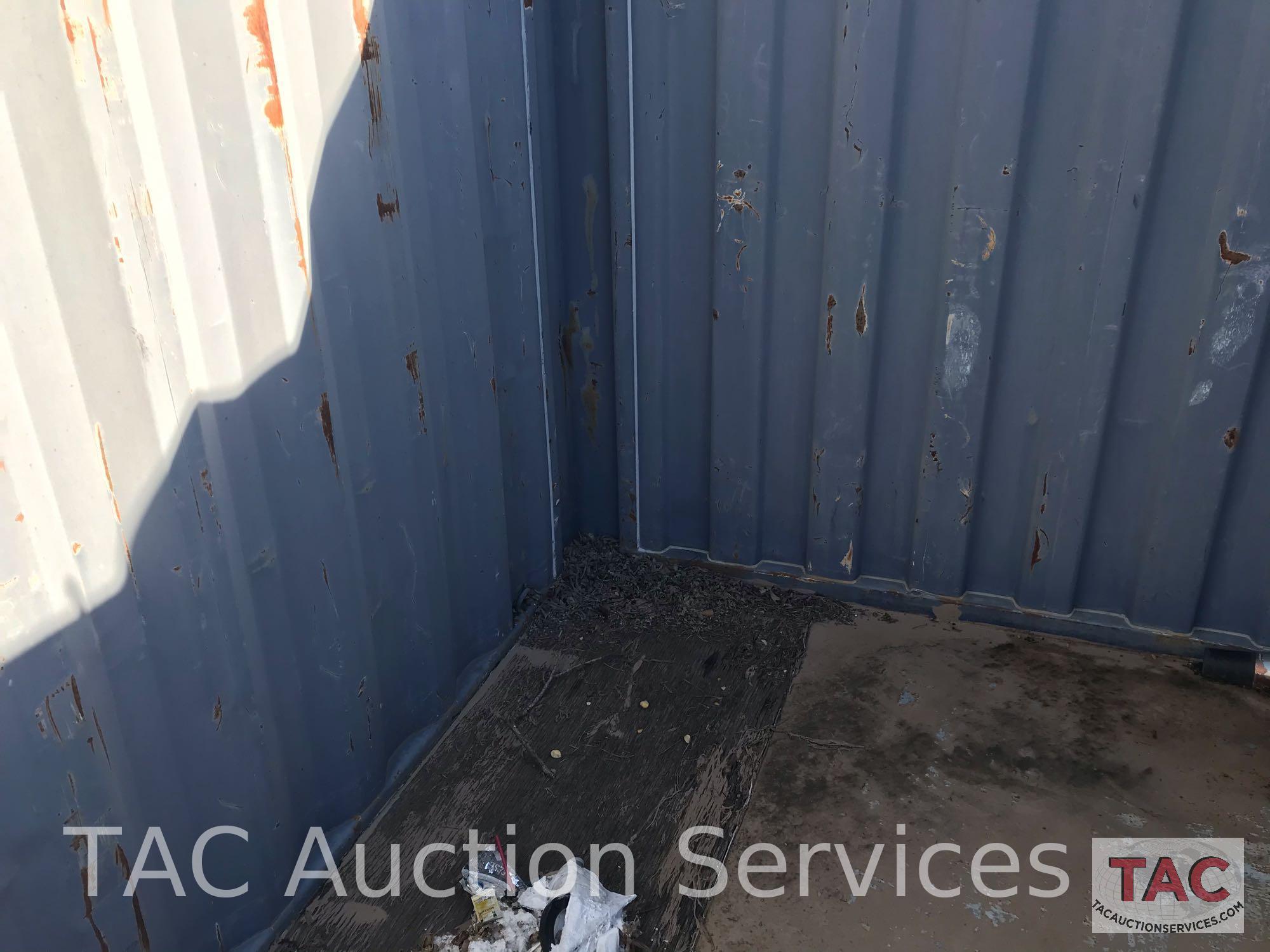 Open Top Intermodal Blue Cargo Shipping Container