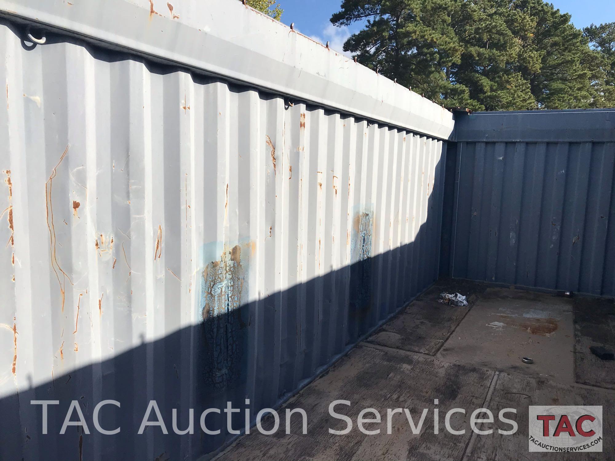 Open Top Intermodal Blue Cargo Shipping Container