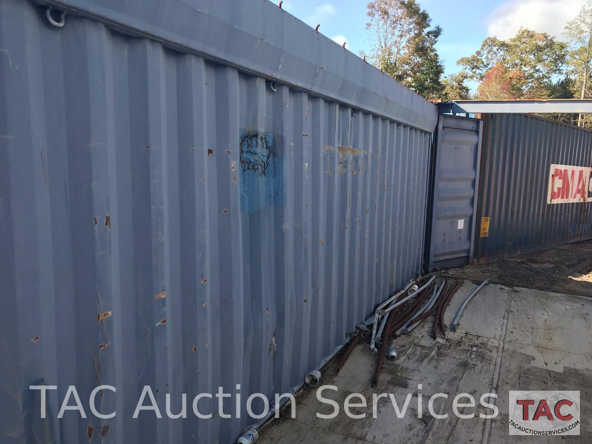 Open Top Intermodal Blue Cargo Shipping Container