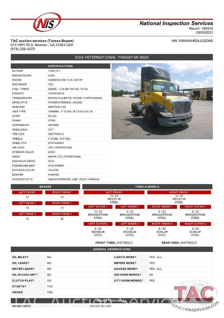 2004 International TranStar 8600