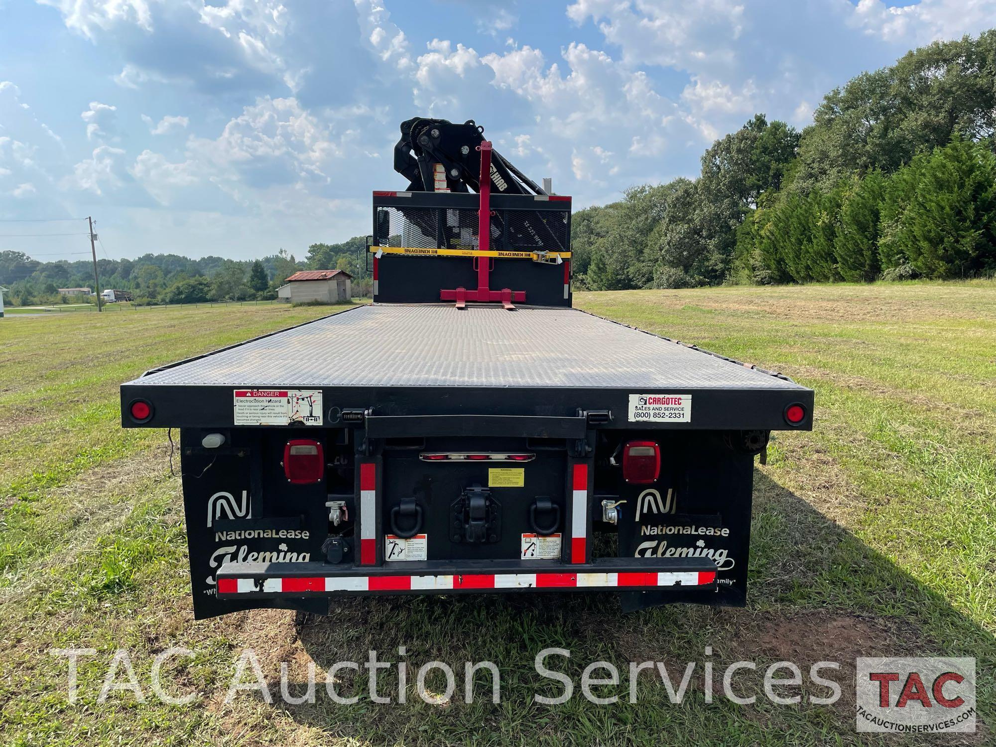 2012 International WorkStar Flatbed w/ Hiab Knuckle-Boom Crane