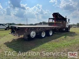 2012 International WorkStar Flatbed w/ Hiab Knuckle-Boom Crane