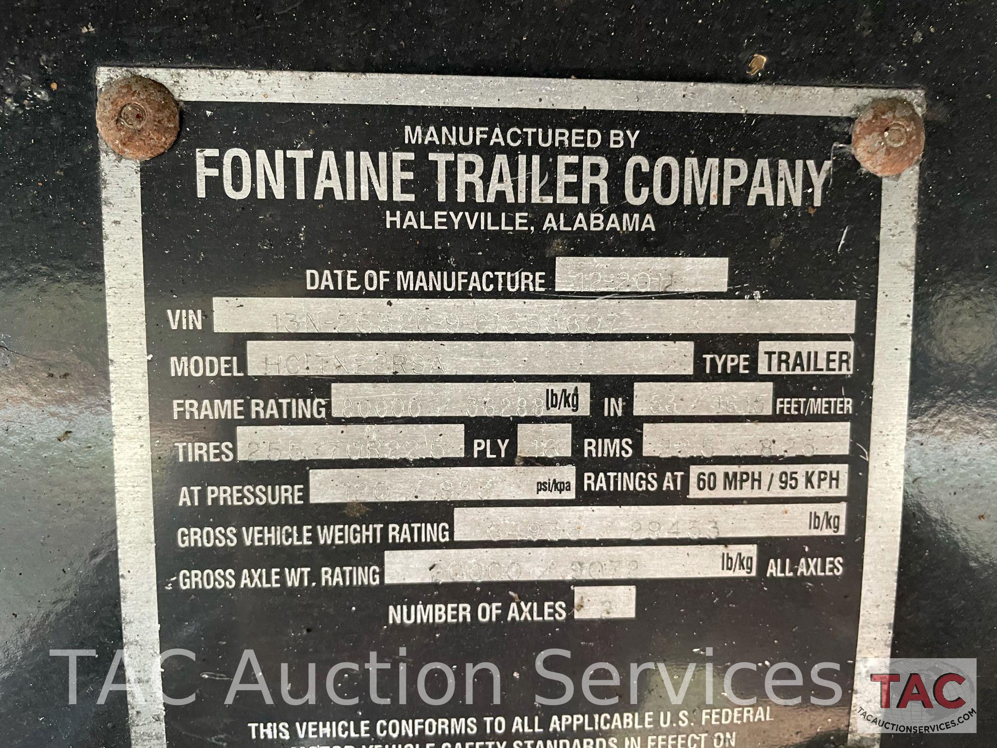 2012 Fontaine Infinity TX 53ft Step Deck Trailer