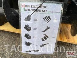 New (9) Piece Mini Excavator Attachment Set???????