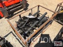 New Skid Steer Auger Attachment W/ (3) Auger Bits