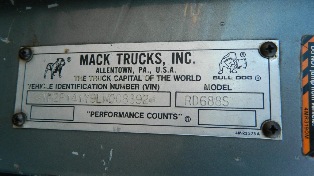 Mack Rd688s Pump Truck
