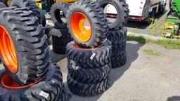 (4) Camso 10-16.5 Skidsteer Tires and rims