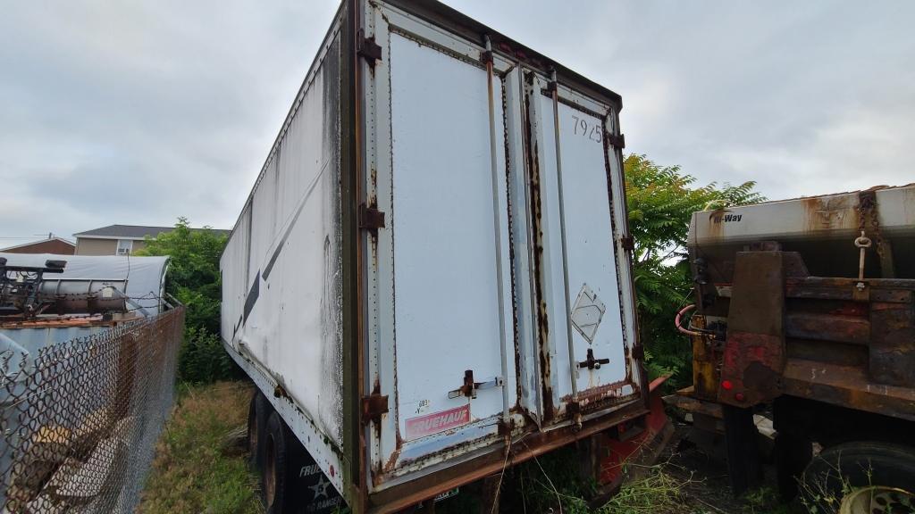 Fruehauf box trailer with contents