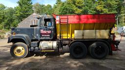 Mack 10 wheeler with plow and sander