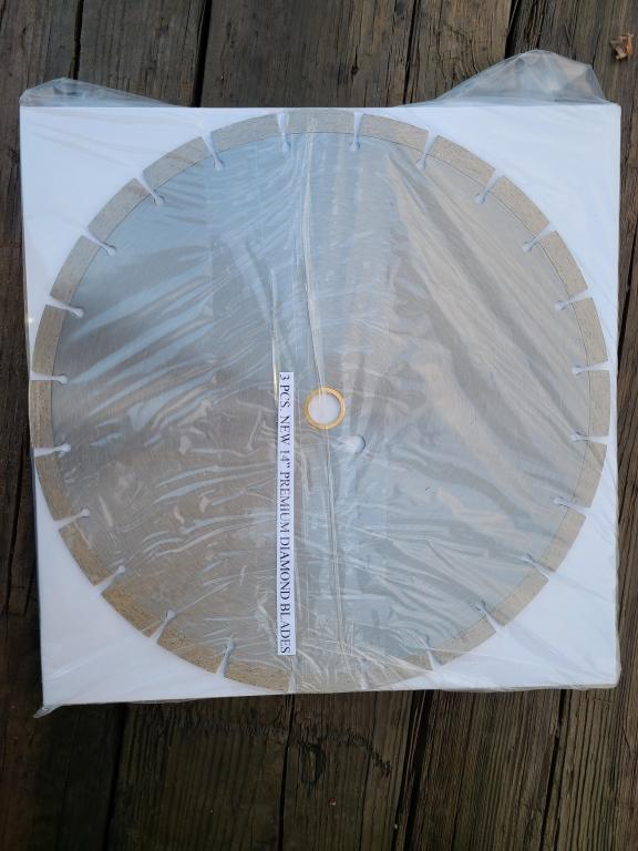 New 3pcs 14" premium diamond blades