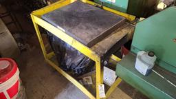 Cart with misc content and steel plate