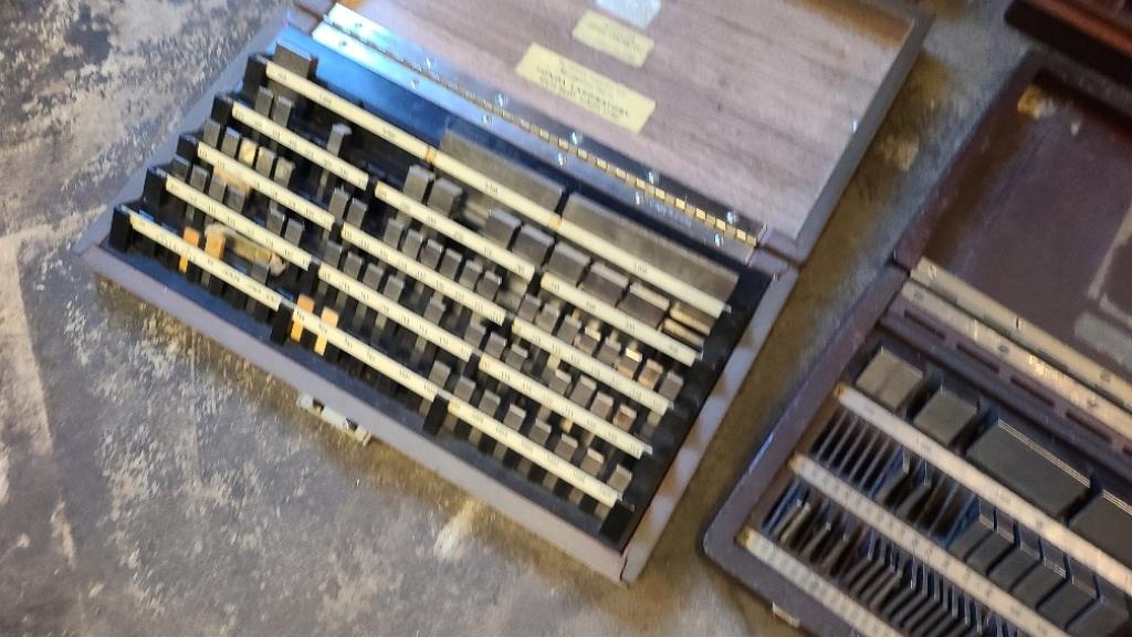 (5) boxes of incomplete measuring gauge blocks