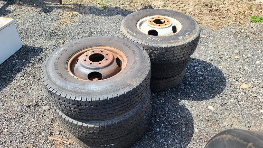 (6) 235 85 16 tires and rims