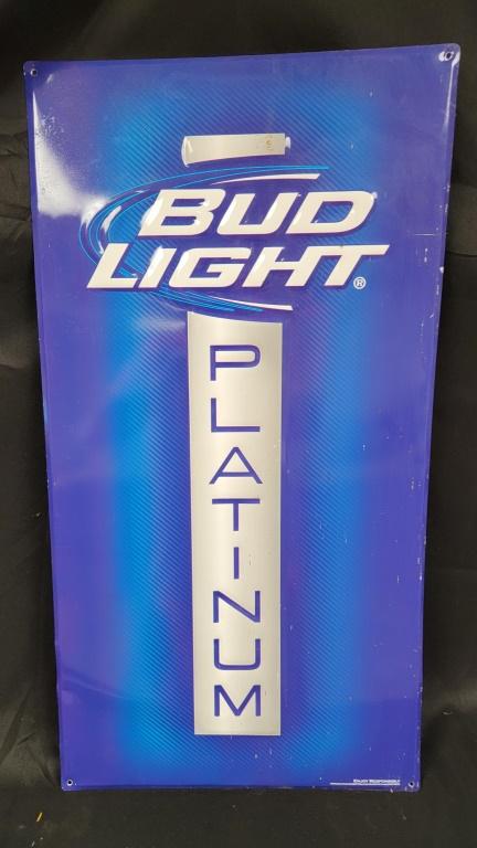 Bud Light Platinum Tin Sign