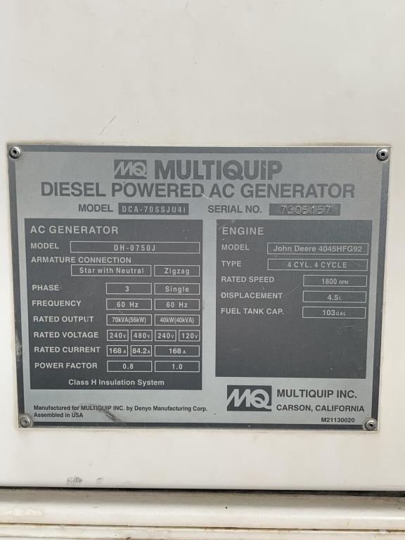 Multiquip Diesel Generator
