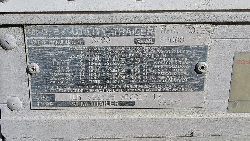 1998 Utility Box Trailer