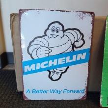 Retro metal Michelin sign