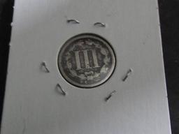 1865 THREE CENT NICKEL