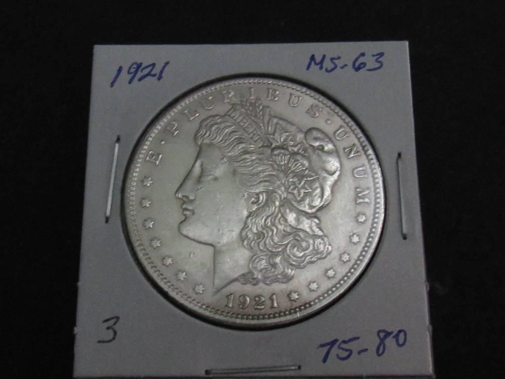 1921 MORGAN DOLLAR GEM BU++ (Est: $80)