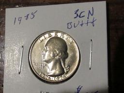 1985 WASHINGTON QUARTER BU+++