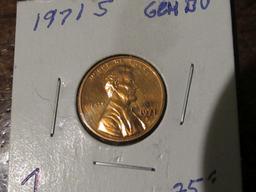 1971 S LINCOLN CENT GEM BU