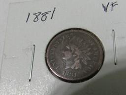 1881 INDIAN CENT VF $28