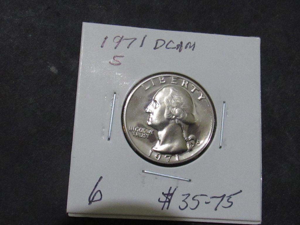 1971 S WASHINGTON QUARTER DCAM Est: 35-75