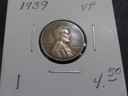 1939 WHEAT CENT VF Est: 4.50