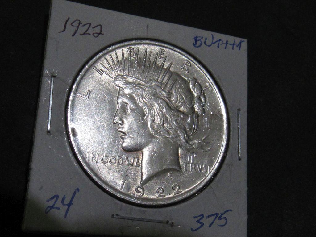 1922 PEACE DOLLAR BU+++