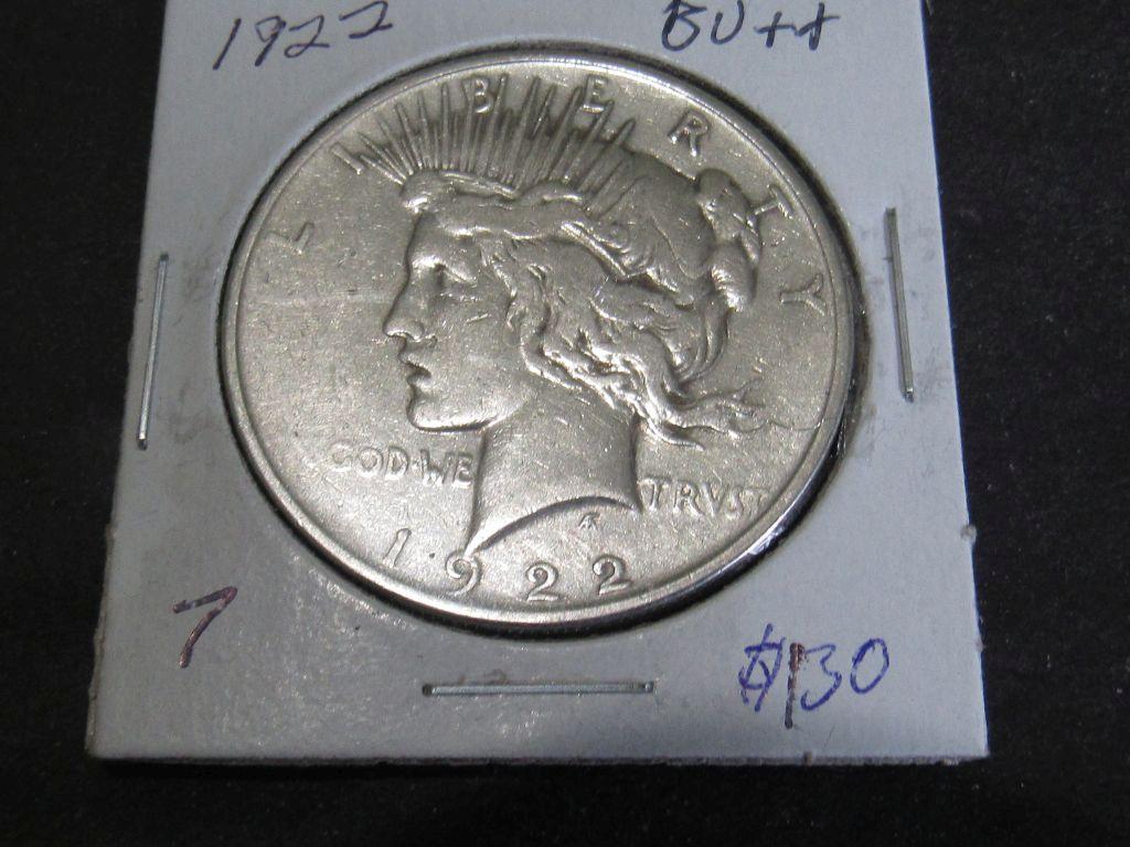 1922 PEACE DOLLAR BU++