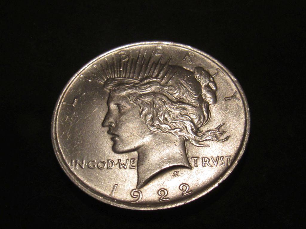 1922 PEACE DOLLAR BU++++ Est: 385