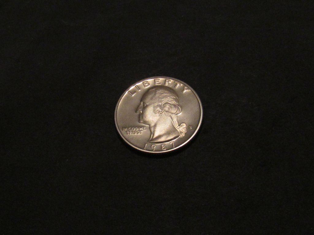 1987 S WASHINGTON QUARTER BU++++ Est: 30