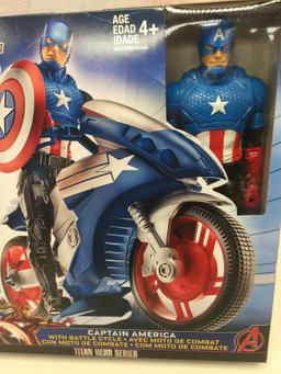 Marvel Avengers Captain America with Battle Cycle