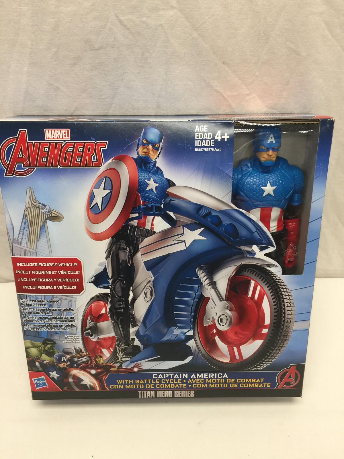 Marvel Avengers Captain America with Battle Cycle