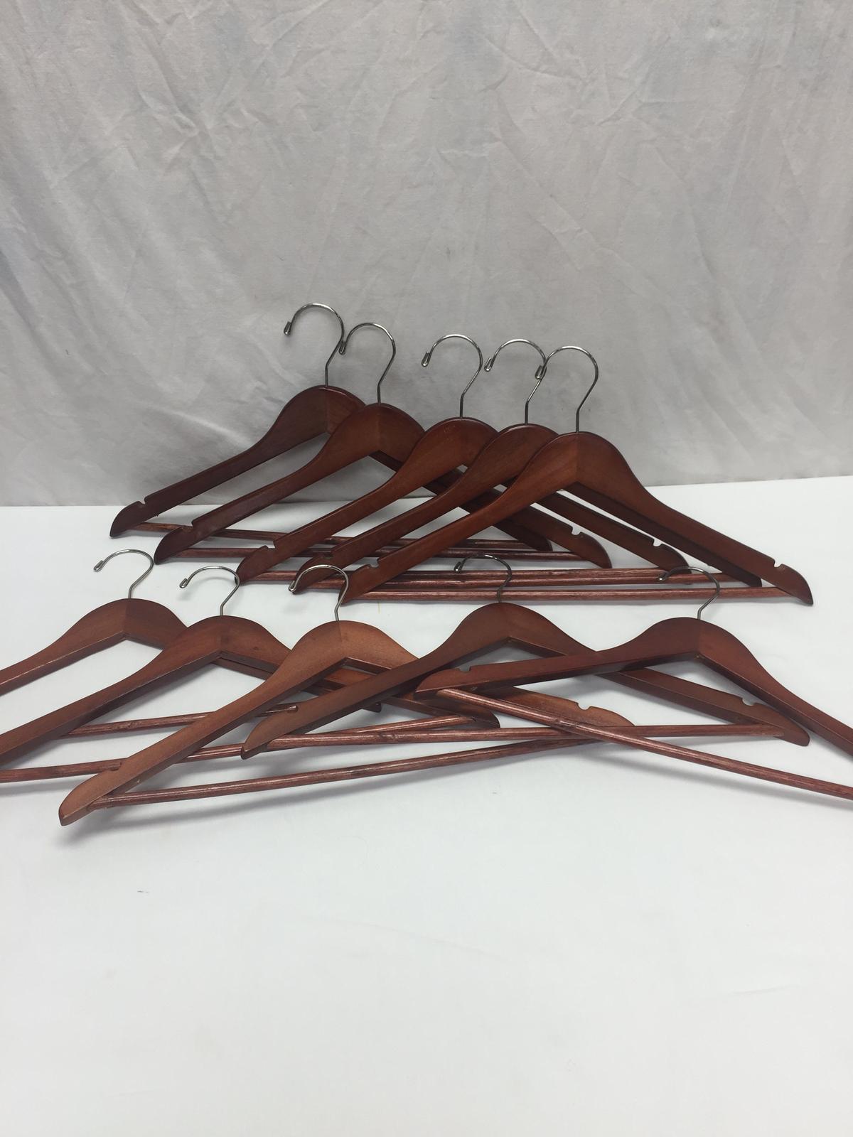 (10) Nice Wooden Pants Hangers