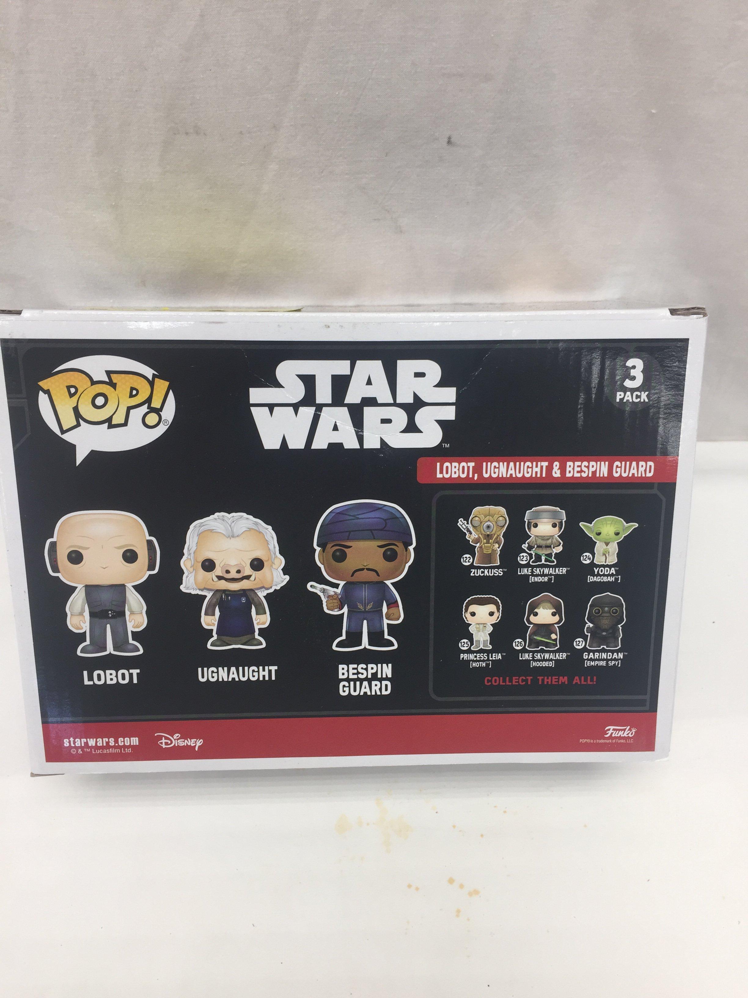 POP Star Wars Lobot, Ugnaught, & Bespin Guard 3 Pack Vinyl Bobbleheads