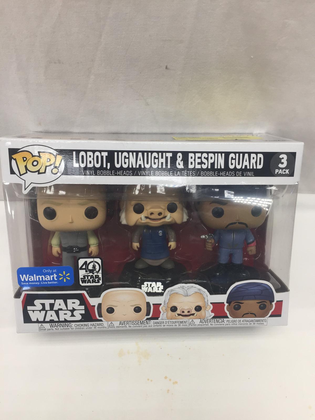 POP Star Wars Lobot, Ugnaught, & Bespin Guard 3 Pack Vinyl Bobbleheads