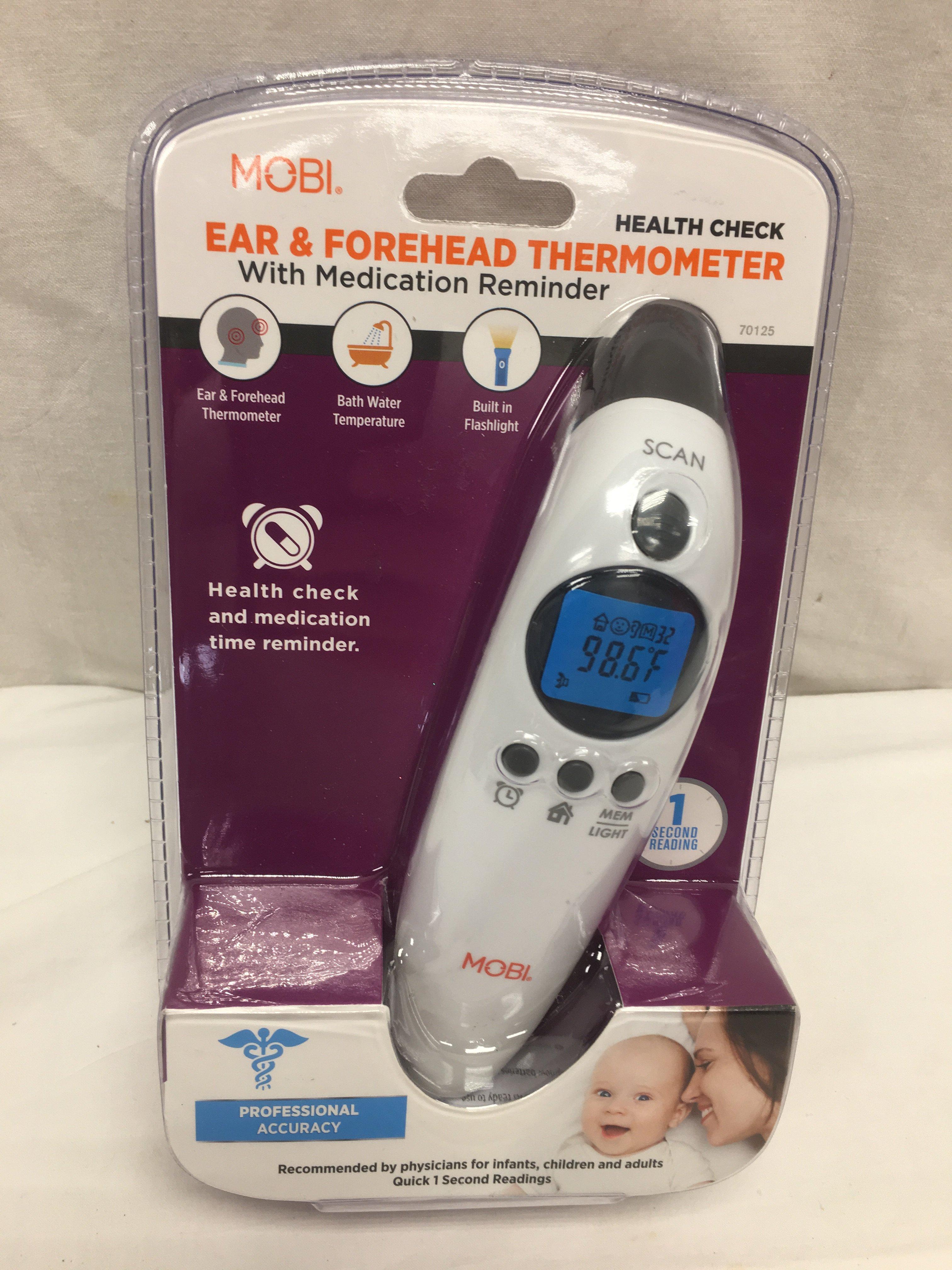 MOBI Health Check Ear & Forehead Thermometer with Medication Reminder