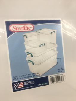 Sterilite 24 3/8" X 15 1/8" X 11 3/4" Locking Tote (Local Pick Up Only)
