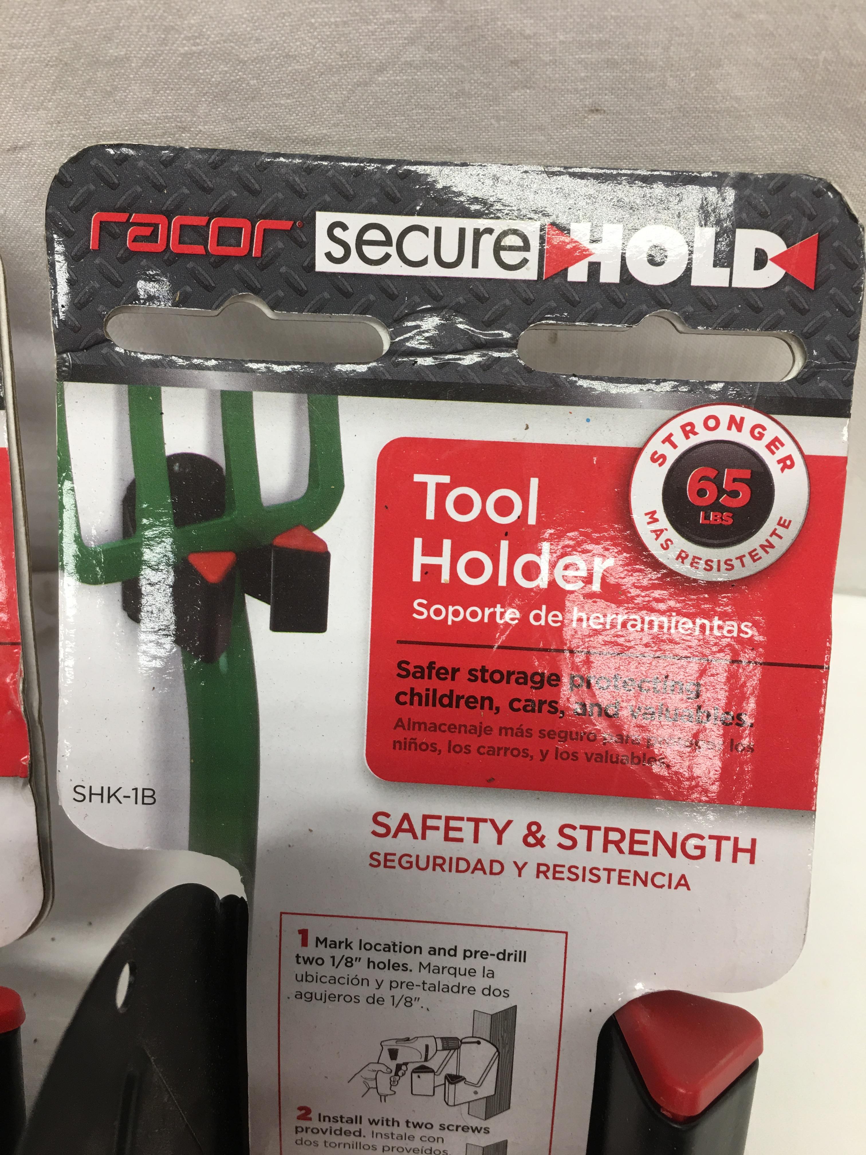 (2) RACOR Secure Hold Tool Holders/Holds 65lb