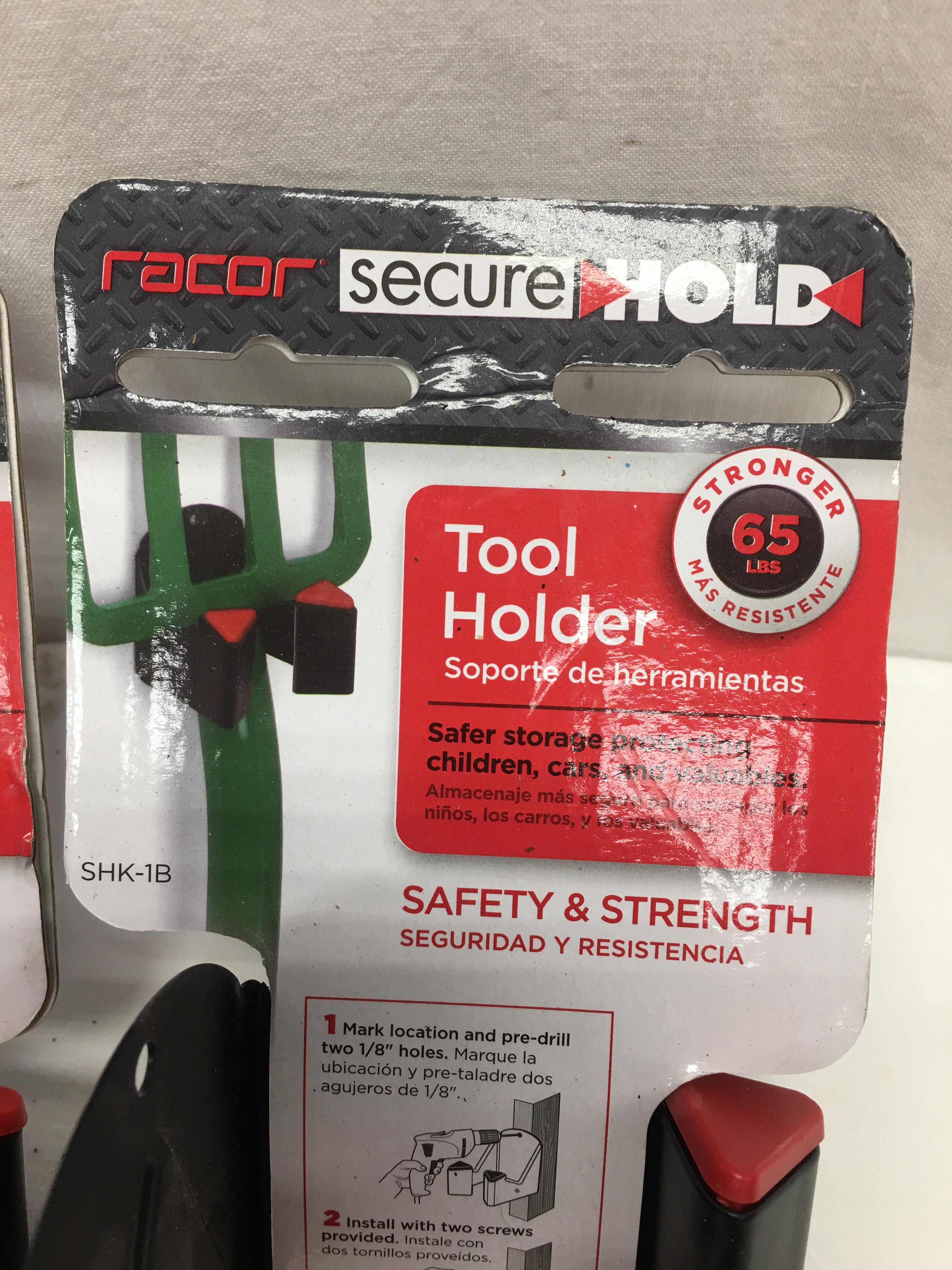 (2) RACOR Secure Hold Tool Holders/Holds 65lb